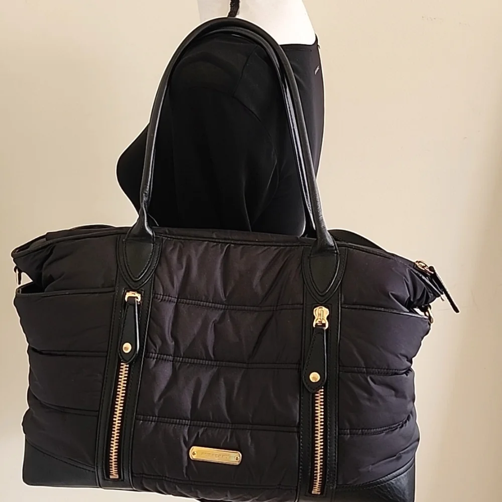 BURBERRY Olympia Baby Diaper Bag Travel Duffle Tote Plaid Nova Check Unisex - Picture 16 of 16